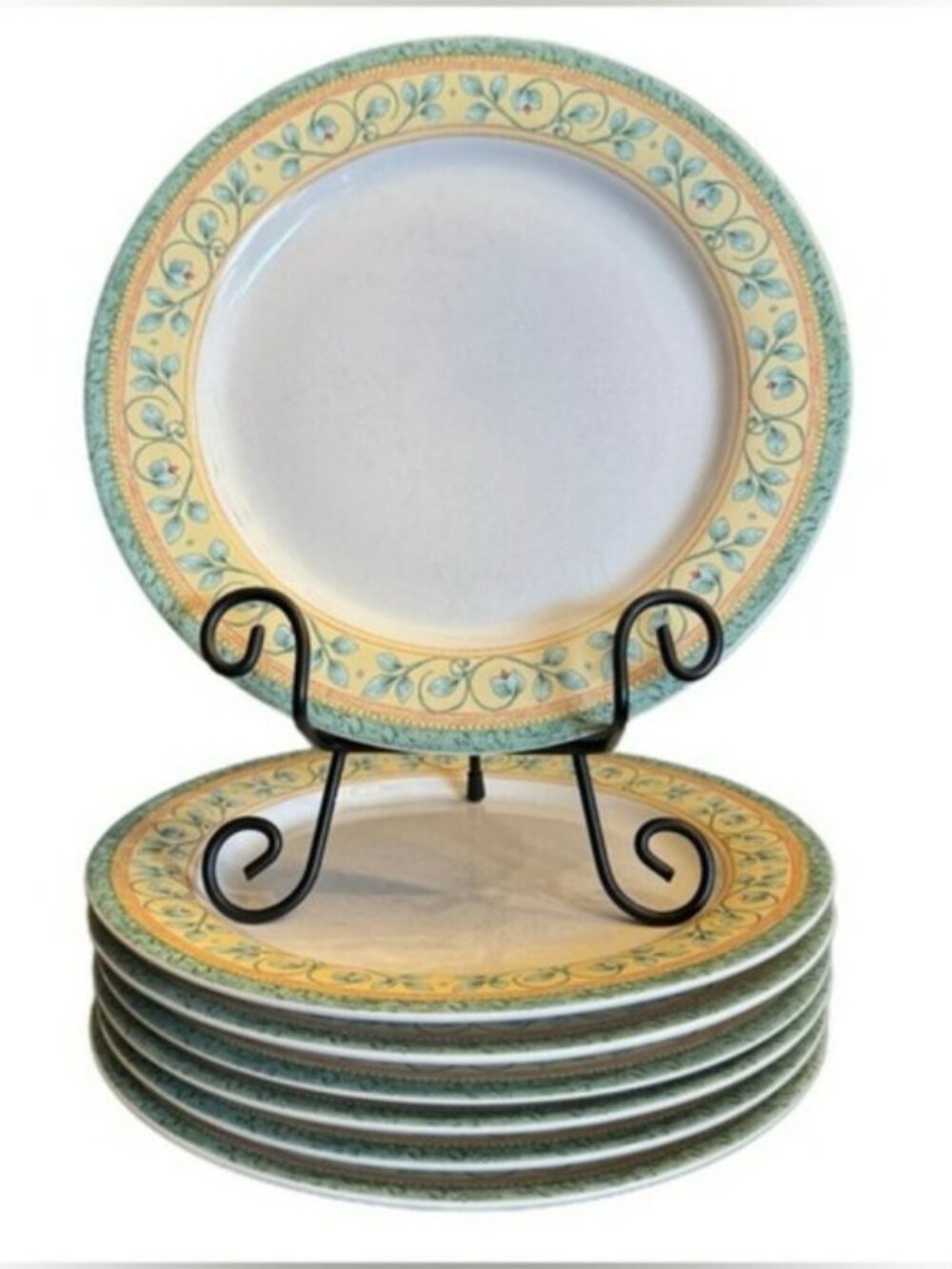 Pfaltzgraff French Quarter Dinner Plate LOT OF 2 Leaves Stoneware 10.75”